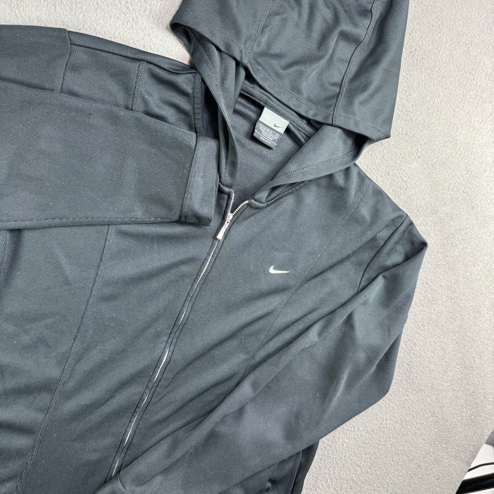 Nike Hoodie Kids Large Black Full Zip Dri-Fit Athletic Workout Active Gym Wear - Picture 10 of 10